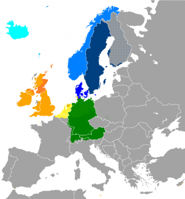 Germanic languages in europe